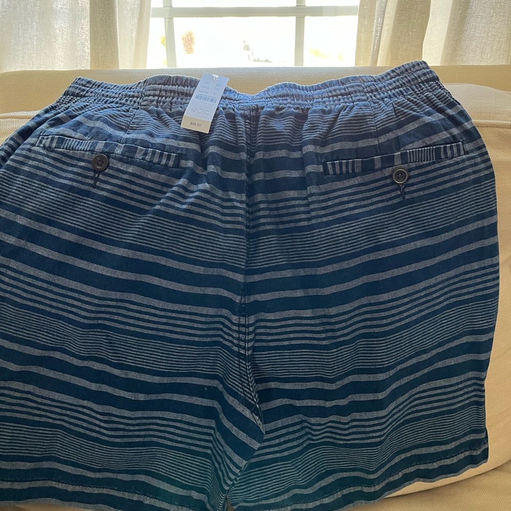 J.Crew men’s shorts, navy blue and light blue stripes new with tags - Picture 2 of 4